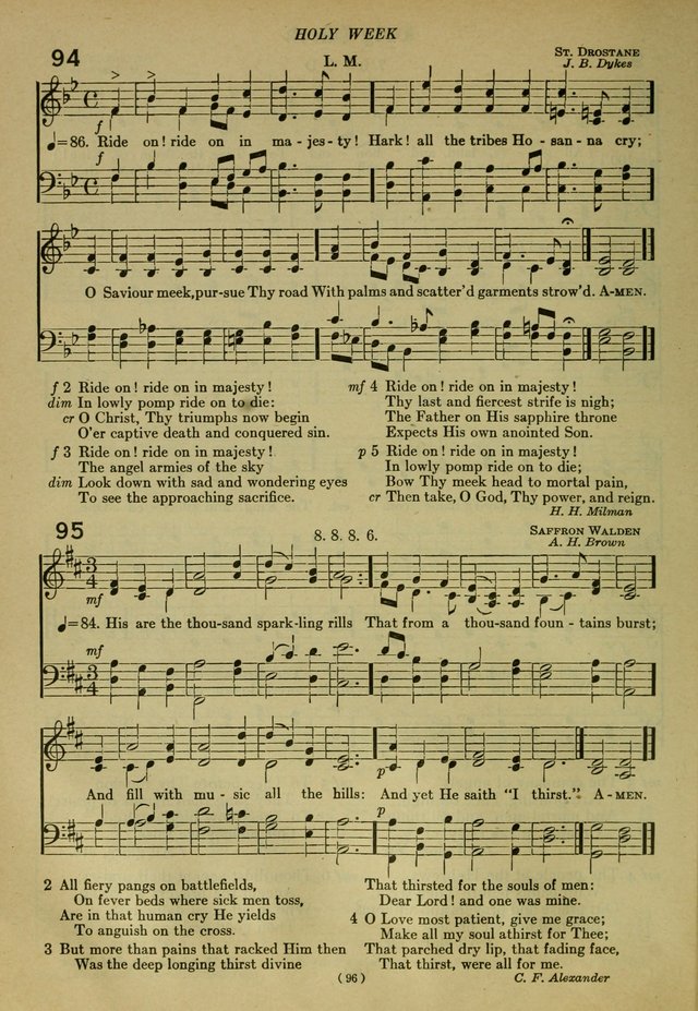 The Church Hymnal: containing hymns approved and set forth by the general conventions of 1892 and 1916; together with hymns for the use of guilds and brotherhoods, and for special occasions (Rev. ed) page 97