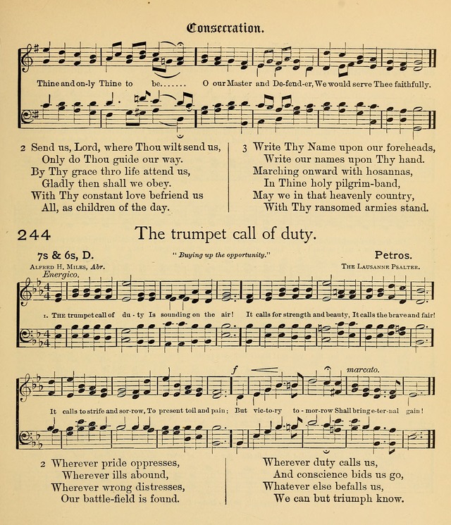 College Hymnal: a selection of Christian praise-songs for the uses of worship in universities, colleges and advanced schools. page 174