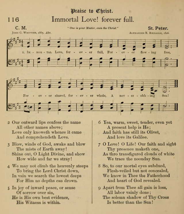 College Hymnal: a selection of Christian praise-songs for the uses of worship in universities, colleges and advanced schools. page 91