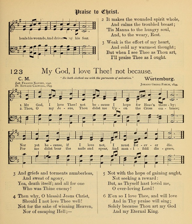 College Hymnal: a selection of Christian praise-songs for the uses of worship in universities, colleges and advanced schools. page 96