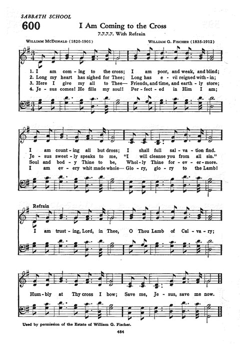 The Church Hymnal: the official hymnal of the Seventh-Day Adventist Church page 476