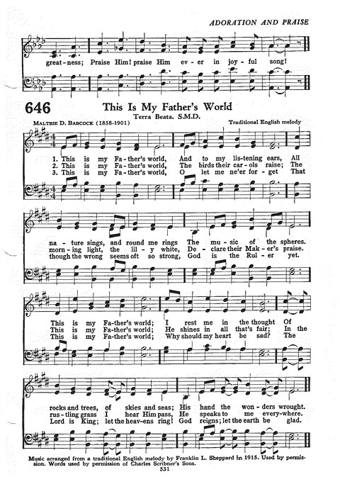 The Church Hymnal: the official hymnal of the Seventh-Day Adventist Church page 523