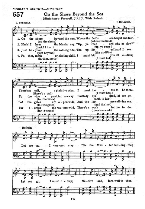 The Church Hymnal: the official hymnal of the Seventh-Day Adventist Church page 534