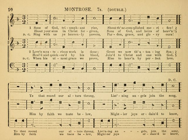 The Christian Harp and Sabbath School Songster: designed for the use of the social religious circle, revivals, and the Sabbath school (14th ed.) page 10