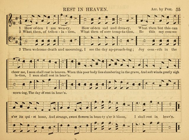 The Christian Harp and Sabbath School Songster: designed for the use of the social religious circle, revivals, and the Sabbath school (14th ed.) page 55