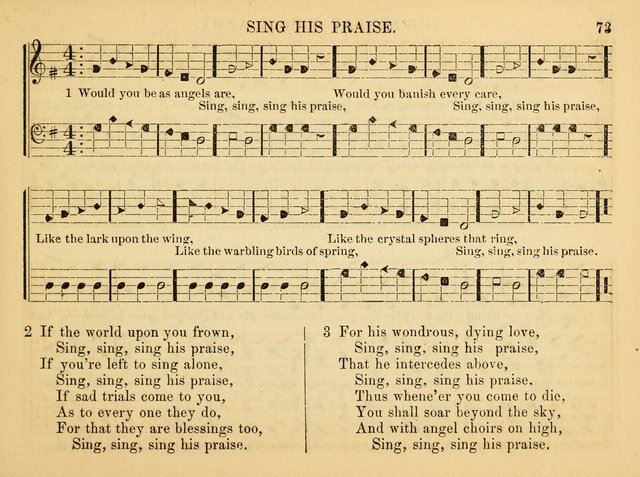 The Christian Harp and Sabbath School Songster: designed for the use of the social religious circle, revivals, and the Sabbath school (14th ed.) page 73