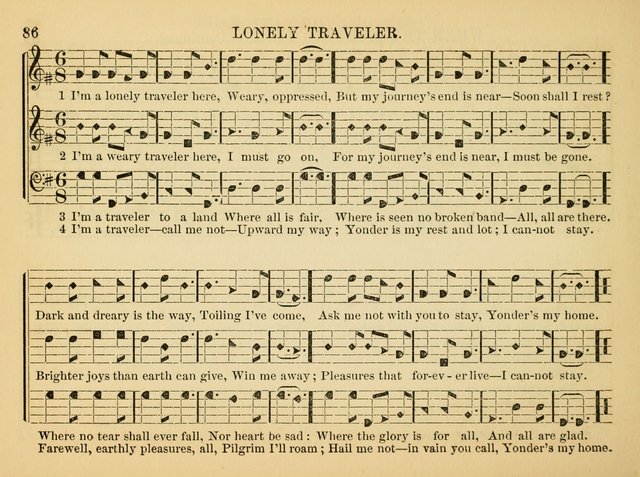 The Christian Harp and Sabbath School Songster: designed for the use of the social religious circle, revivals, and the Sabbath school (14th ed.) page 86