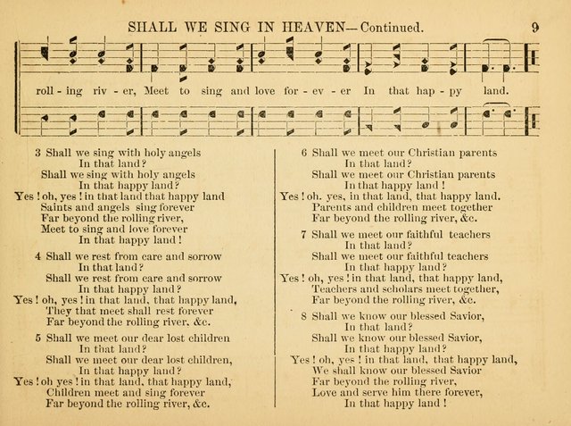 The Christian Harp and Sabbath School Songster: designed for the use of the social religious circle, revivals, and the Sabbath school (14th ed.) page 9