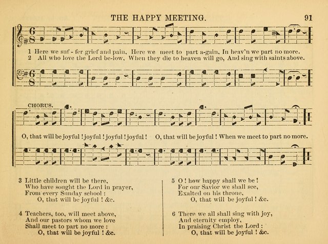 The Christian Harp and Sabbath School Songster: designed for the use of the social religious circle, revivals, and the Sabbath school (14th ed.) page 91