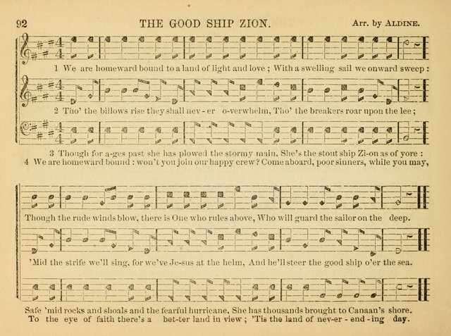 The Christian Harp and Sabbath School Songster: designed for the use of the social religious circle, revivals, and the Sabbath school (14th ed.) page 92