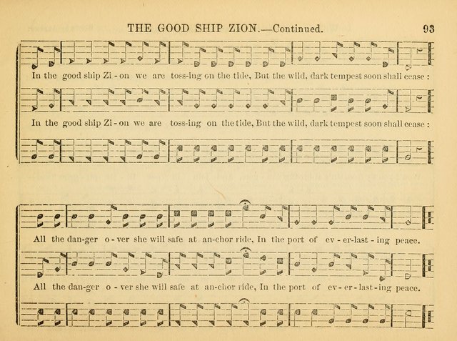 The Christian Harp and Sabbath School Songster: designed for the use of the social religious circle, revivals, and the Sabbath school (14th ed.) page 93