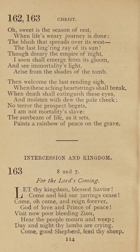 A Collection of Hymns and Sacred Songs: suited to both private and public devotions, and especially adapted to the wants and uses of the brethren of the Old German Baptist Church page 108