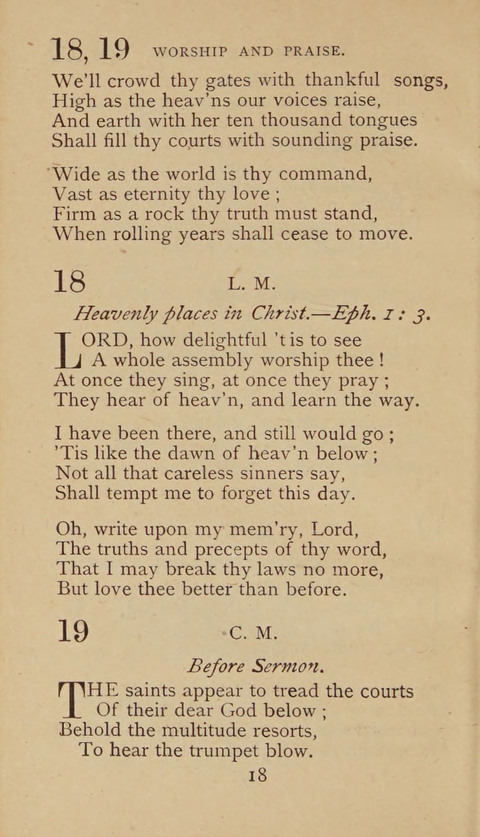 A Collection of Hymns and Sacred Songs: suited to both private and public devotions, and especially adapted to the wants and uses of the brethren of the Old German Baptist Church page 12