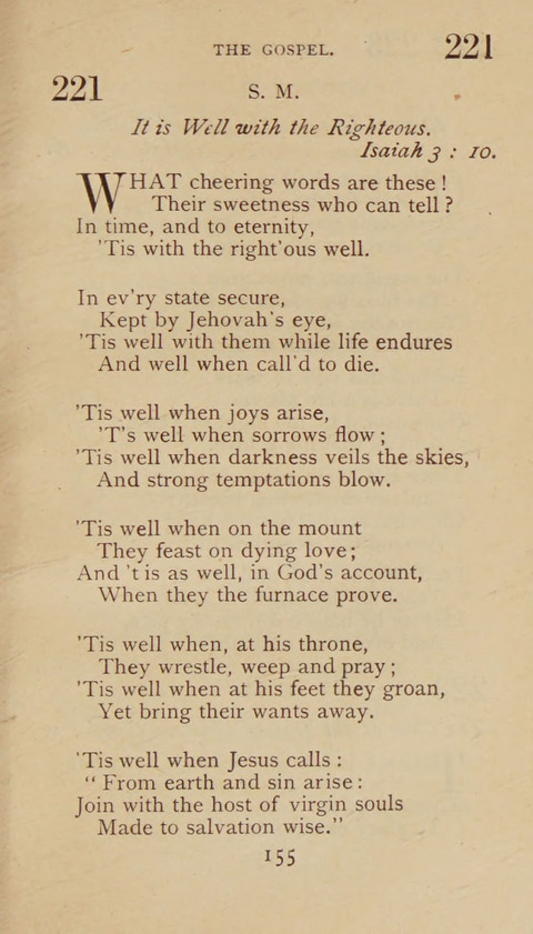 A Collection of Hymns and Sacred Songs: suited to both private and public devotions, and especially adapted to the wants and uses of the brethren of the Old German Baptist Church page 149