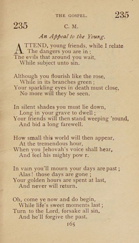 A Collection of Hymns and Sacred Songs: suited to both private and public devotions, and especially adapted to the wants and uses of the brethren of the Old German Baptist Church page 159