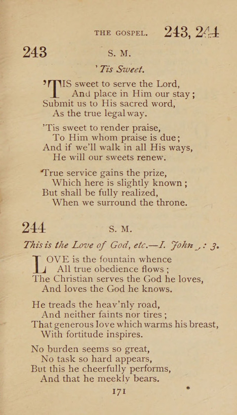 A Collection of Hymns and Sacred Songs: suited to both private and public devotions, and especially adapted to the wants and uses of the brethren of the Old German Baptist Church page 165