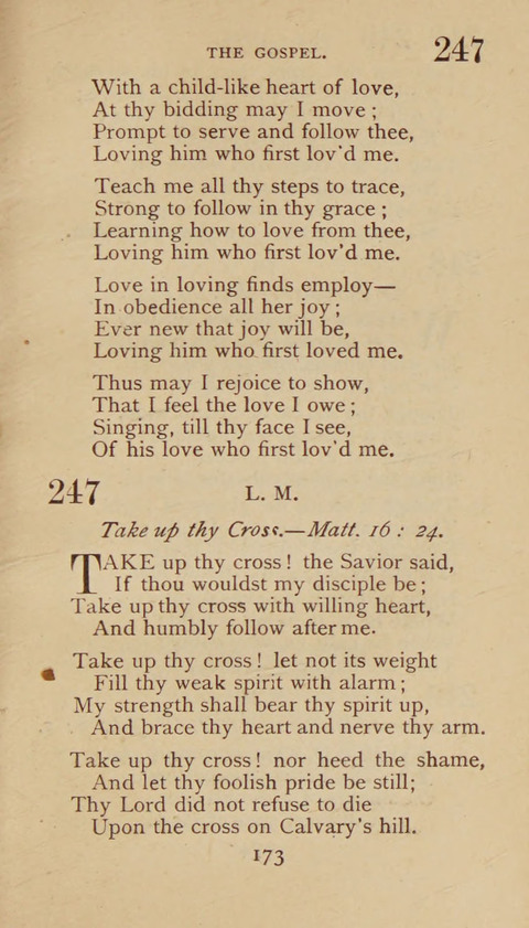 A Collection of Hymns and Sacred Songs: suited to both private and public devotions, and especially adapted to the wants and uses of the brethren of the Old German Baptist Church page 167