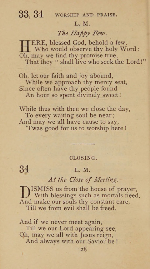 A Collection of Hymns and Sacred Songs: suited to both private and public devotions, and especially adapted to the wants and uses of the brethren of the Old German Baptist Church page 22