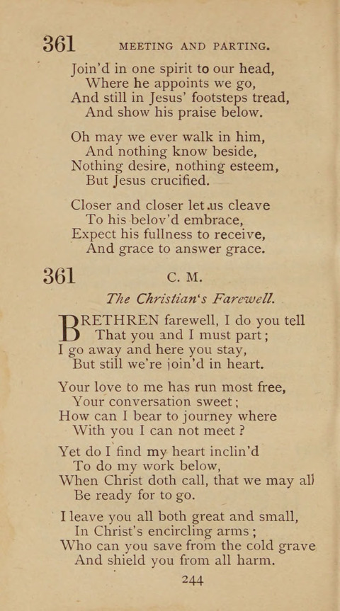 A Collection of Hymns and Sacred Songs: suited to both private and public devotions, and especially adapted to the wants and uses of the brethren of the Old German Baptist Church page 238