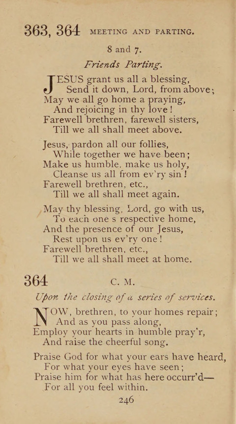 A Collection of Hymns and Sacred Songs: suited to both private and public devotions, and especially adapted to the wants and uses of the brethren of the Old German Baptist Church page 240