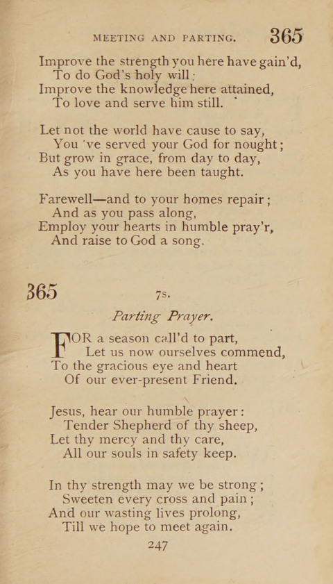 A Collection of Hymns and Sacred Songs: suited to both private and public devotions, and especially adapted to the wants and uses of the brethren of the Old German Baptist Church page 241