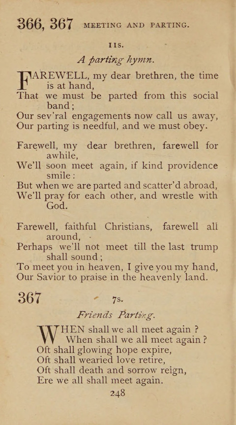 A Collection of Hymns and Sacred Songs: suited to both private and public devotions, and especially adapted to the wants and uses of the brethren of the Old German Baptist Church page 242