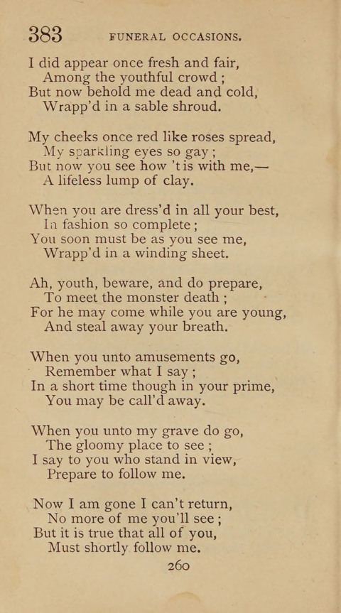 A Collection of Hymns and Sacred Songs: suited to both private and public devotions, and especially adapted to the wants and uses of the brethren of the Old German Baptist Church page 254