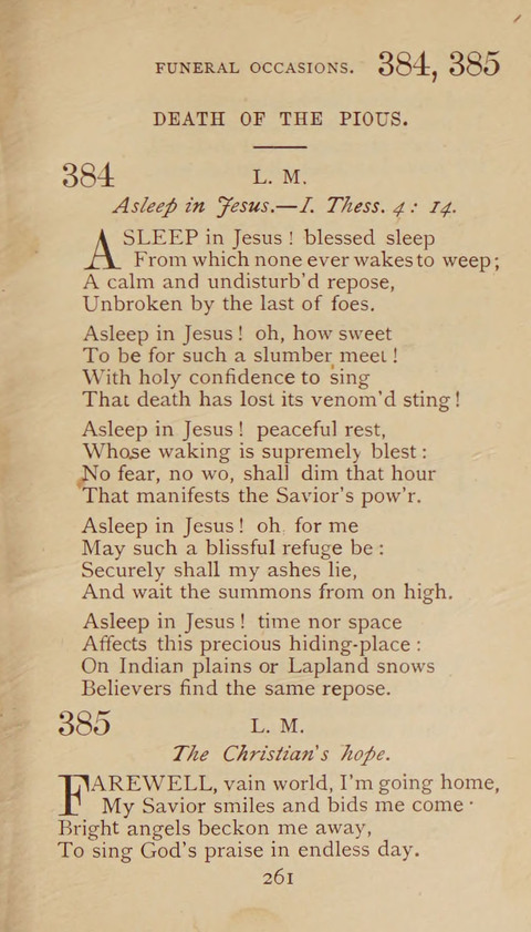 A Collection of Hymns and Sacred Songs: suited to both private and public devotions, and especially adapted to the wants and uses of the brethren of the Old German Baptist Church page 255