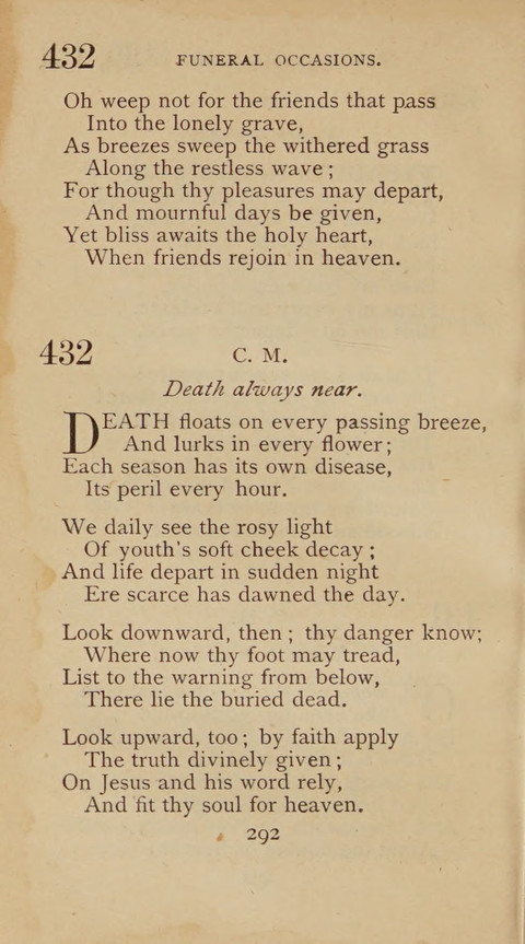 A Collection of Hymns and Sacred Songs: suited to both private and public devotions, and especially adapted to the wants and uses of the brethren of the Old German Baptist Church page 286