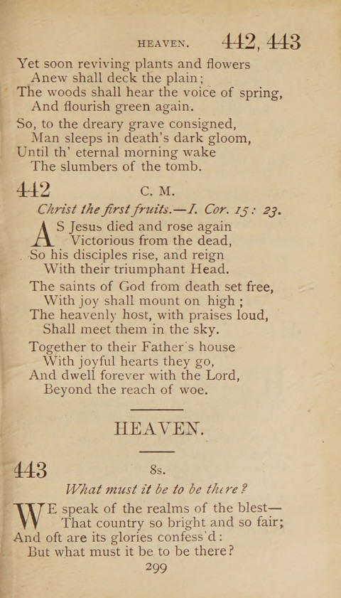 A Collection of Hymns and Sacred Songs: suited to both private and public devotions, and especially adapted to the wants and uses of the brethren of the Old German Baptist Church page 293