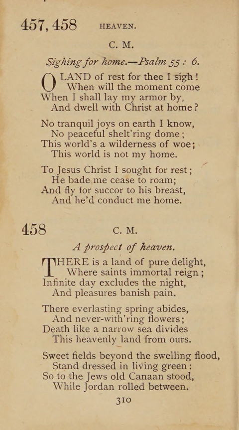 A Collection of Hymns and Sacred Songs: suited to both private and public devotions, and especially adapted to the wants and uses of the brethren of the Old German Baptist Church page 304