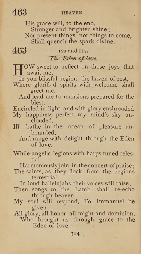 A Collection of Hymns and Sacred Songs: suited to both private and public devotions, and especially adapted to the wants and uses of the brethren of the Old German Baptist Church page 308