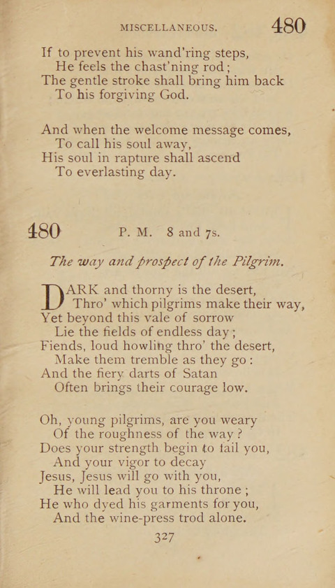 A Collection of Hymns and Sacred Songs: suited to both private and public devotions, and especially adapted to the wants and uses of the brethren of the Old German Baptist Church page 321