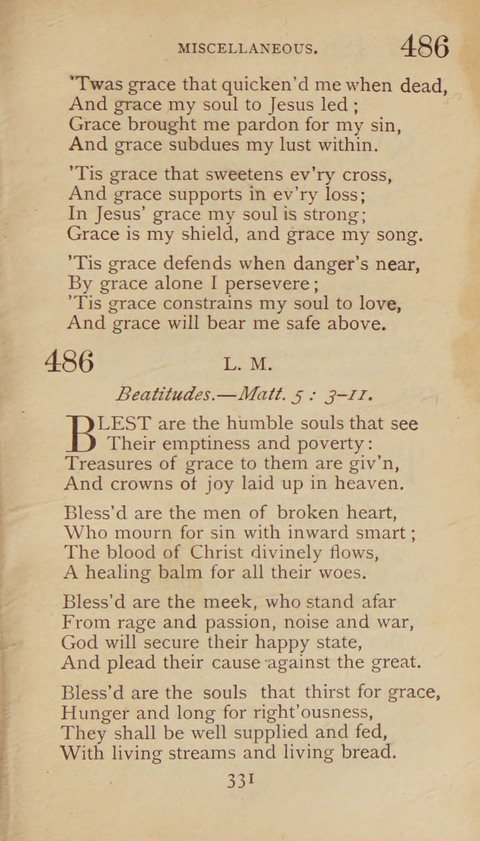 A Collection of Hymns and Sacred Songs: suited to both private and public devotions, and especially adapted to the wants and uses of the brethren of the Old German Baptist Church page 325