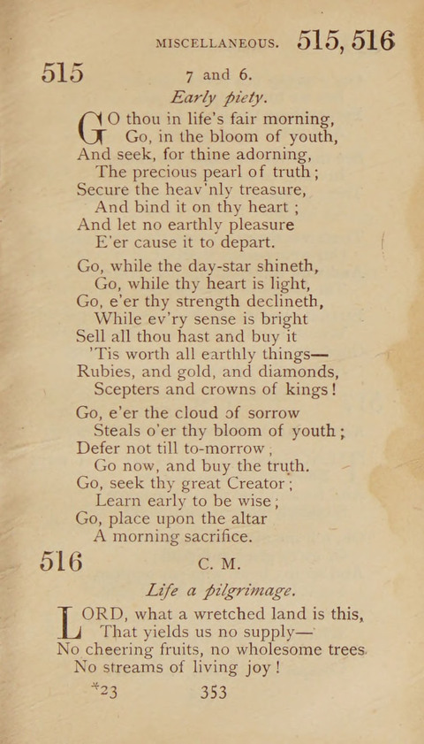 A Collection of Hymns and Sacred Songs: suited to both private and public devotions, and especially adapted to the wants and uses of the brethren of the Old German Baptist Church page 347