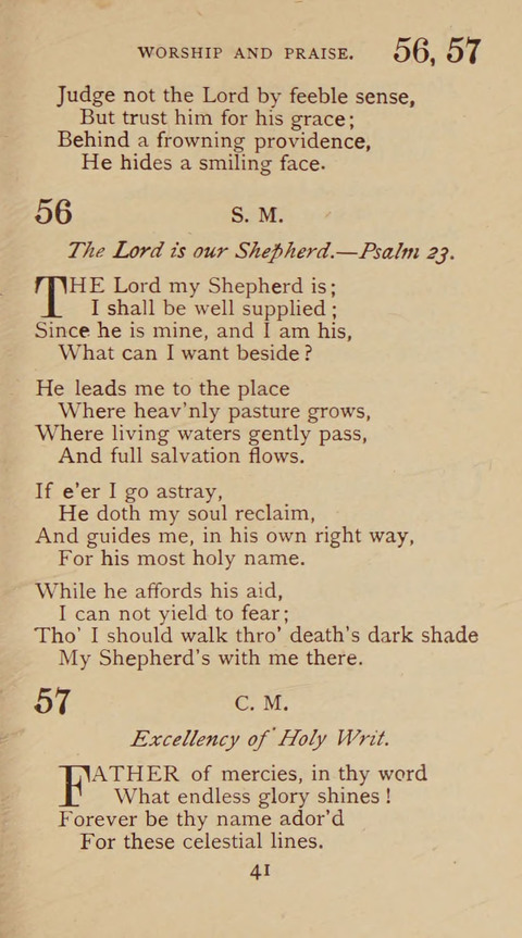 A Collection of Hymns and Sacred Songs: suited to both private and public devotions, and especially adapted to the wants and uses of the brethren of the Old German Baptist Church page 35