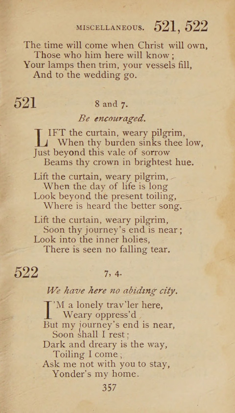 A Collection of Hymns and Sacred Songs: suited to both private and public devotions, and especially adapted to the wants and uses of the brethren of the Old German Baptist Church page 351