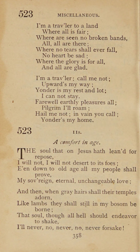 A Collection of Hymns and Sacred Songs: suited to both private and public devotions, and especially adapted to the wants and uses of the brethren of the Old German Baptist Church page 352