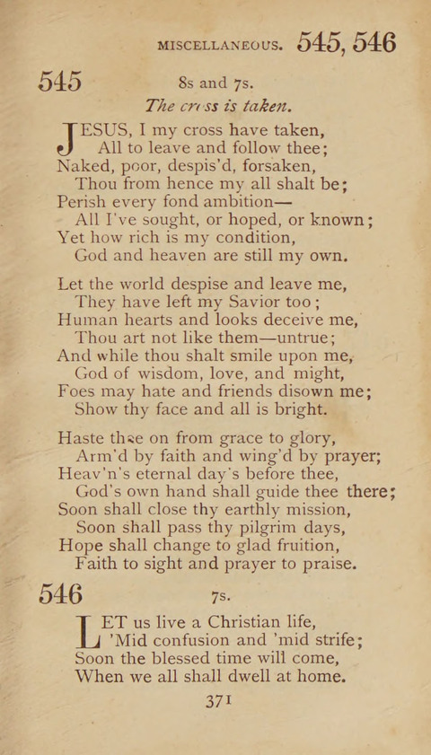 A Collection of Hymns and Sacred Songs: suited to both private and public devotions, and especially adapted to the wants and uses of the brethren of the Old German Baptist Church page 365