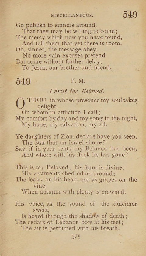 A Collection of Hymns and Sacred Songs: suited to both private and public devotions, and especially adapted to the wants and uses of the brethren of the Old German Baptist Church page 369