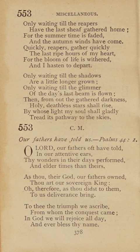 A Collection of Hymns and Sacred Songs: suited to both private and public devotions, and especially adapted to the wants and uses of the brethren of the Old German Baptist Church page 372