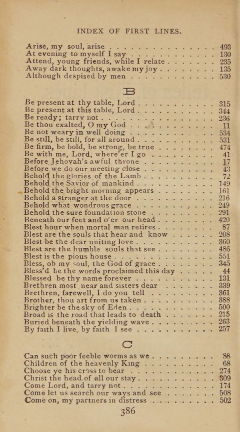 A Collection of Hymns and Sacred Songs: suited to both private and public devotions, and especially adapted to the wants and uses of the brethren of the Old German Baptist Church page 380