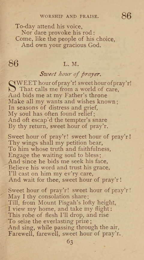 A Collection of Hymns and Sacred Songs: suited to both private and public devotions, and especially adapted to the wants and uses of the brethren of the Old German Baptist Church page 57