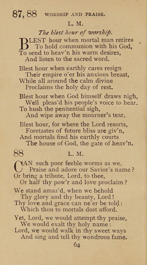 A Collection of Hymns and Sacred Songs: suited to both private and public devotions, and especially adapted to the wants and uses of the brethren of the Old German Baptist Church page 58