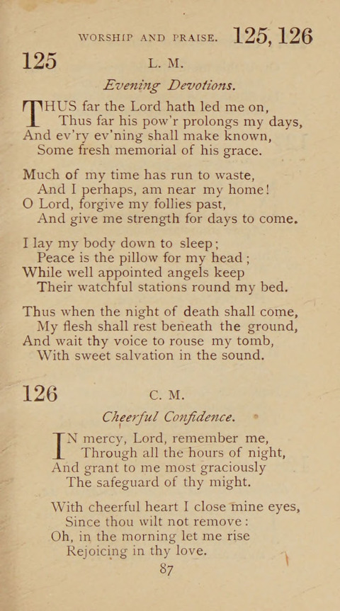 A Collection of Hymns and Sacred Songs: suited to both private and public devotions, and especially adapted to the wants and uses of the brethren of the Old German Baptist Church page 81