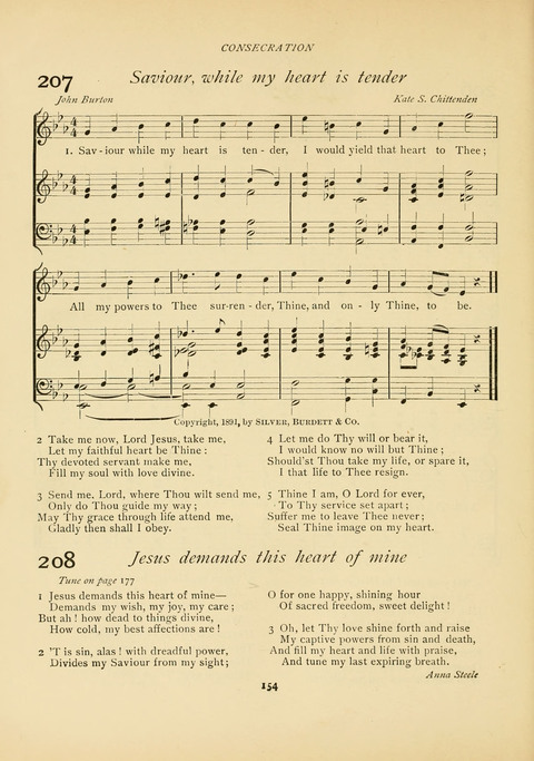 The Calvary Hymnal: for Sunday School, Prayer Meeting and Church Service page 154