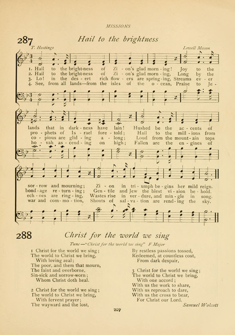 The Calvary Hymnal: for Sunday School, Prayer Meeting and Church Service page 207