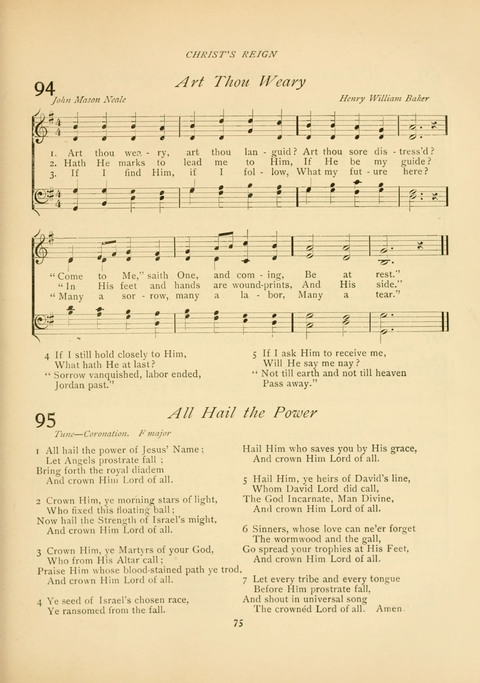 The Calvary Hymnal: for Sunday School, Prayer Meeting and Church Service page 75