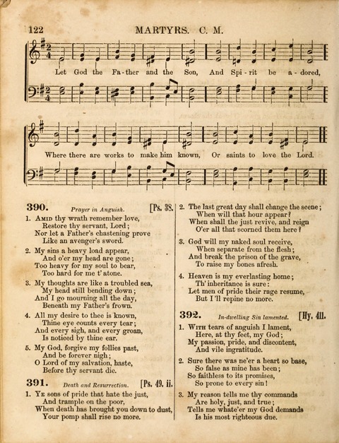 Congregational Hymn and Tune Book; containing the Psalms and Hymns of the General Association of Connecticut, adapted to Suitable Tunes page 122