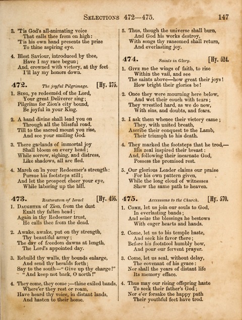 Congregational Hymn and Tune Book; containing the Psalms and Hymns of the General Association of Connecticut, adapted to Suitable Tunes page 147